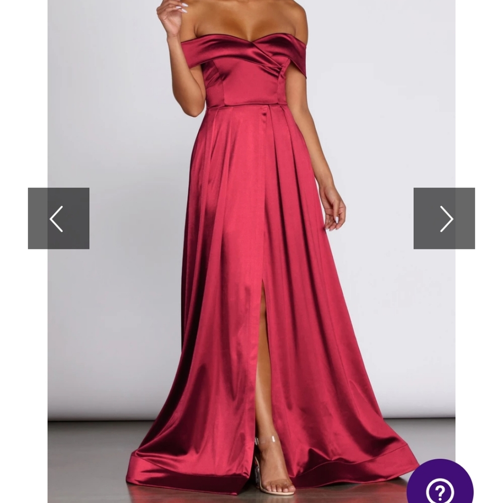 Red Satin Gown